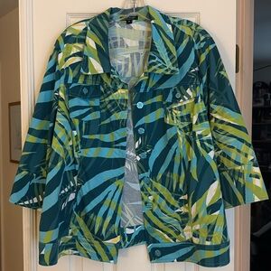 Beautiful like new, light weight tropical jacket by Tribal Studio, size 18